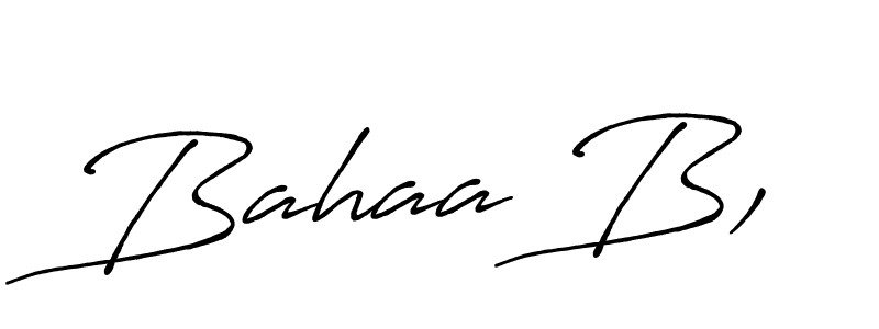 Design your own signature with our free online signature maker. With this signature software, you can create a handwritten (Antro_Vectra_Bolder) signature for name Bahaa B,. Bahaa B, signature style 7 images and pictures png