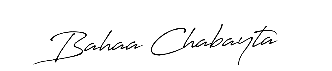 Also You can easily find your signature by using the search form. We will create Bahaa Chabayta name handwritten signature images for you free of cost using Antro_Vectra_Bolder sign style. Bahaa Chabayta signature style 7 images and pictures png