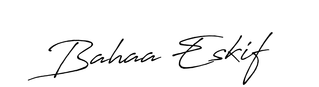 Create a beautiful signature design for name Bahaa Eskif. With this signature (Antro_Vectra_Bolder) fonts, you can make a handwritten signature for free. Bahaa Eskif signature style 7 images and pictures png