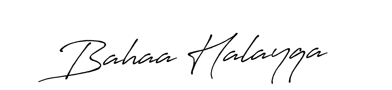 Create a beautiful signature design for name Bahaa Halayqa. With this signature (Antro_Vectra_Bolder) fonts, you can make a handwritten signature for free. Bahaa Halayqa signature style 7 images and pictures png