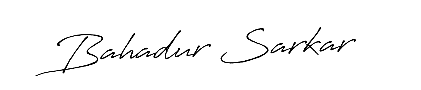 How to make Bahadur Sarkar name signature. Use Antro_Vectra_Bolder style for creating short signs online. This is the latest handwritten sign. Bahadur Sarkar signature style 7 images and pictures png