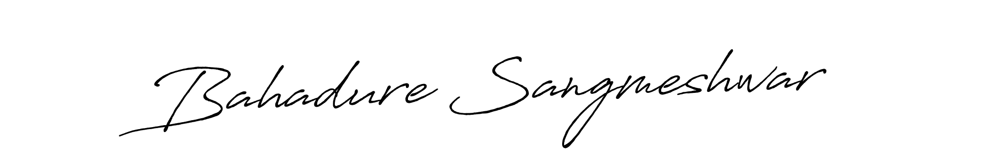 The best way (Antro_Vectra_Bolder) to make a short signature is to pick only two or three words in your name. The name Bahadure Sangmeshwar include a total of six letters. For converting this name. Bahadure Sangmeshwar signature style 7 images and pictures png