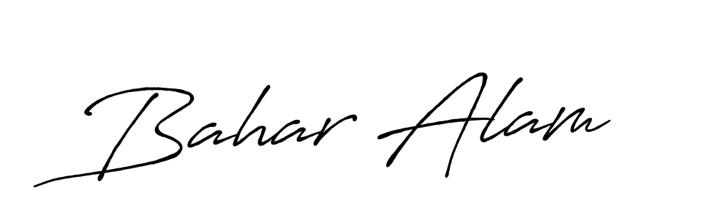How to make Bahar Alam name signature. Use Antro_Vectra_Bolder style for creating short signs online. This is the latest handwritten sign. Bahar Alam signature style 7 images and pictures png