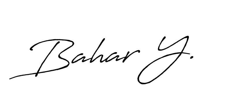 How to make Bahar Y. name signature. Use Antro_Vectra_Bolder style for creating short signs online. This is the latest handwritten sign. Bahar Y. signature style 7 images and pictures png