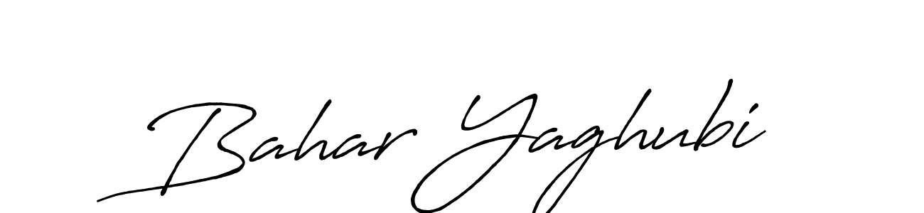 The best way (Antro_Vectra_Bolder) to make a short signature is to pick only two or three words in your name. The name Bahar Yaghubi include a total of six letters. For converting this name. Bahar Yaghubi signature style 7 images and pictures png