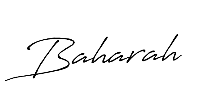 Make a beautiful signature design for name Baharah. With this signature (Antro_Vectra_Bolder) style, you can create a handwritten signature for free. Baharah signature style 7 images and pictures png