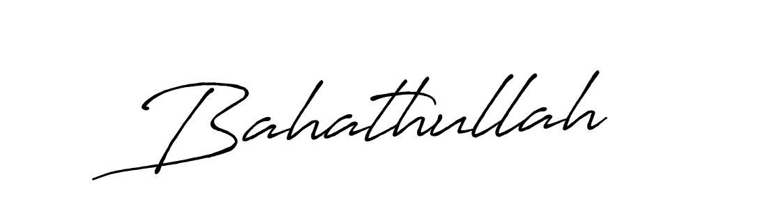 Make a beautiful signature design for name Bahathullah. With this signature (Antro_Vectra_Bolder) style, you can create a handwritten signature for free. Bahathullah signature style 7 images and pictures png