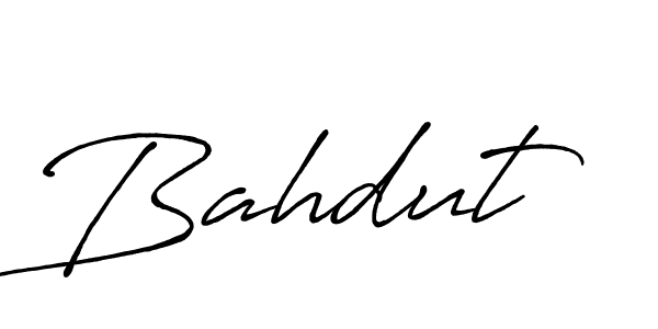 Use a signature maker to create a handwritten signature online. With this signature software, you can design (Antro_Vectra_Bolder) your own signature for name Bahdut. Bahdut signature style 7 images and pictures png