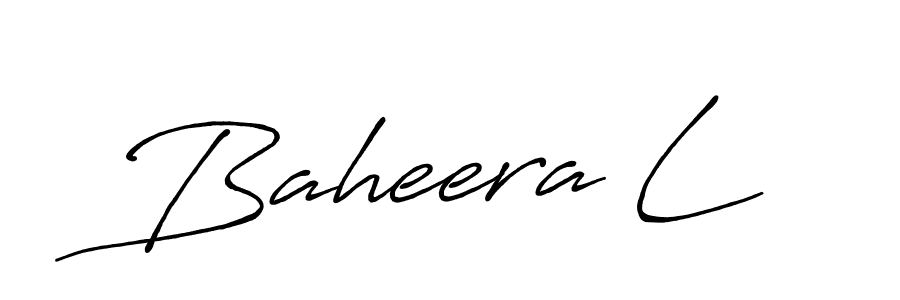 Also we have Baheera L name is the best signature style. Create professional handwritten signature collection using Antro_Vectra_Bolder autograph style. Baheera L signature style 7 images and pictures png