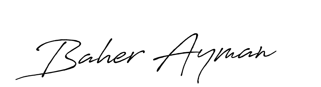 You can use this online signature creator to create a handwritten signature for the name Baher Ayman. This is the best online autograph maker. Baher Ayman signature style 7 images and pictures png