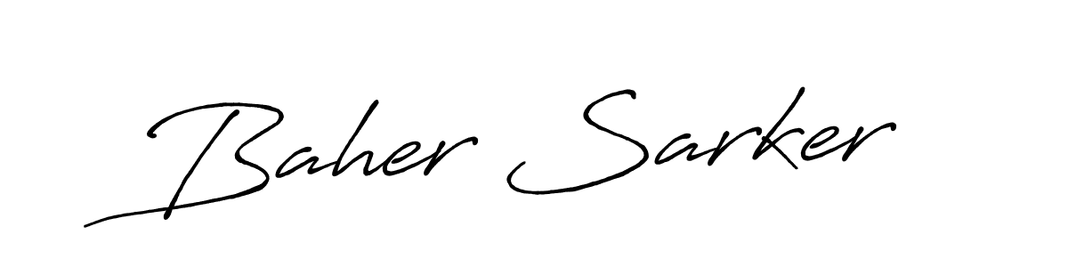 How to make Baher Sarker signature? Antro_Vectra_Bolder is a professional autograph style. Create handwritten signature for Baher Sarker name. Baher Sarker signature style 7 images and pictures png