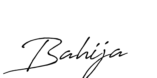 Make a beautiful signature design for name Bahija. With this signature (Antro_Vectra_Bolder) style, you can create a handwritten signature for free. Bahija signature style 7 images and pictures png