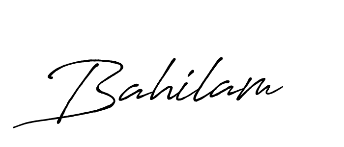 How to make Bahilam signature? Antro_Vectra_Bolder is a professional autograph style. Create handwritten signature for Bahilam name. Bahilam signature style 7 images and pictures png