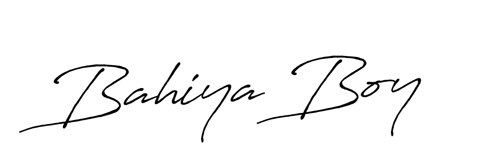 Create a beautiful signature design for name Bahiya Boy. With this signature (Antro_Vectra_Bolder) fonts, you can make a handwritten signature for free. Bahiya Boy signature style 7 images and pictures png