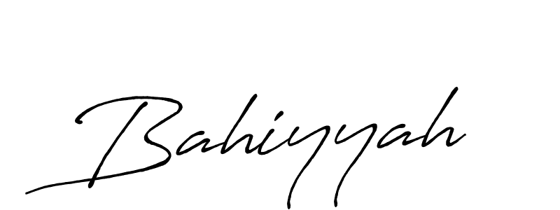 How to make Bahiyyah signature? Antro_Vectra_Bolder is a professional autograph style. Create handwritten signature for Bahiyyah name. Bahiyyah signature style 7 images and pictures png