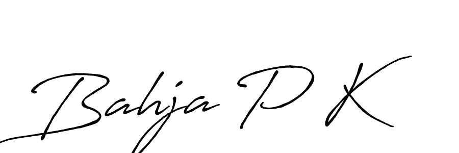 Create a beautiful signature design for name Bahja P K. With this signature (Antro_Vectra_Bolder) fonts, you can make a handwritten signature for free. Bahja P K signature style 7 images and pictures png