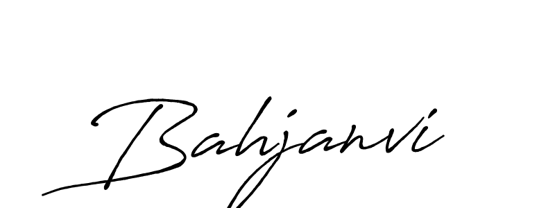 Bahjanvi stylish signature style. Best Handwritten Sign (Antro_Vectra_Bolder) for my name. Handwritten Signature Collection Ideas for my name Bahjanvi. Bahjanvi signature style 7 images and pictures png