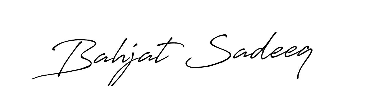 Also we have Bahjat Sadeeq name is the best signature style. Create professional handwritten signature collection using Antro_Vectra_Bolder autograph style. Bahjat Sadeeq signature style 7 images and pictures png