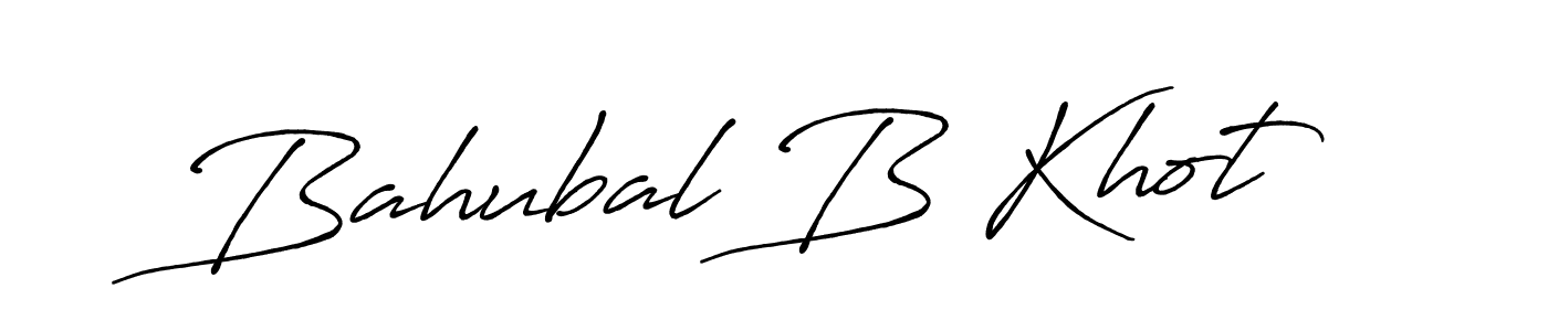 The best way (Antro_Vectra_Bolder) to make a short signature is to pick only two or three words in your name. The name Bahubal B Khot include a total of six letters. For converting this name. Bahubal B Khot signature style 7 images and pictures png