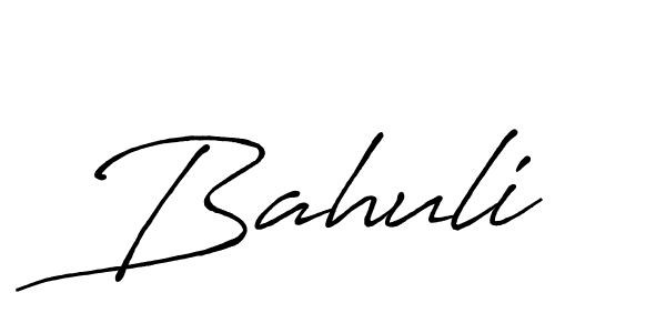 Use a signature maker to create a handwritten signature online. With this signature software, you can design (Antro_Vectra_Bolder) your own signature for name Bahuli. Bahuli signature style 7 images and pictures png