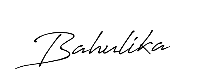 Use a signature maker to create a handwritten signature online. With this signature software, you can design (Antro_Vectra_Bolder) your own signature for name Bahulika. Bahulika signature style 7 images and pictures png