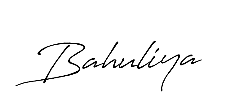 if you are searching for the best signature style for your name Bahuliya. so please give up your signature search. here we have designed multiple signature styles  using Antro_Vectra_Bolder. Bahuliya signature style 7 images and pictures png