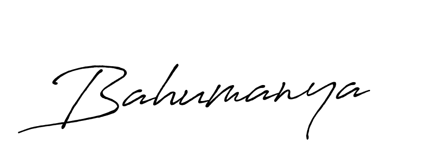 Create a beautiful signature design for name Bahumanya. With this signature (Antro_Vectra_Bolder) fonts, you can make a handwritten signature for free. Bahumanya signature style 7 images and pictures png