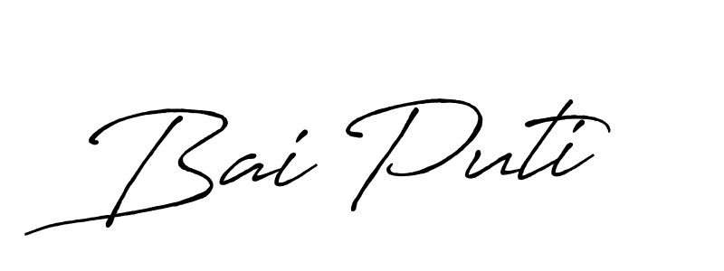 Also You can easily find your signature by using the search form. We will create Bai Puti name handwritten signature images for you free of cost using Antro_Vectra_Bolder sign style. Bai Puti signature style 7 images and pictures png