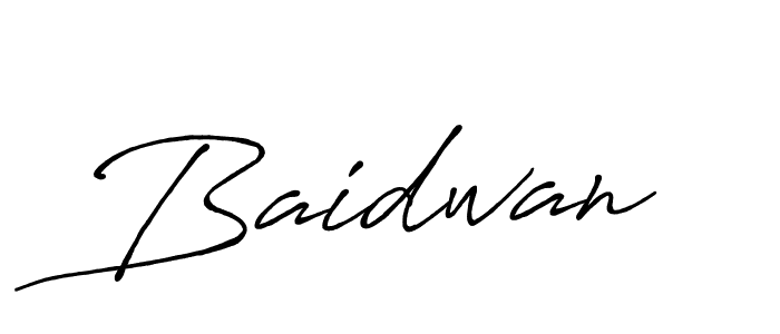 Baidwan stylish signature style. Best Handwritten Sign (Antro_Vectra_Bolder) for my name. Handwritten Signature Collection Ideas for my name Baidwan. Baidwan signature style 7 images and pictures png