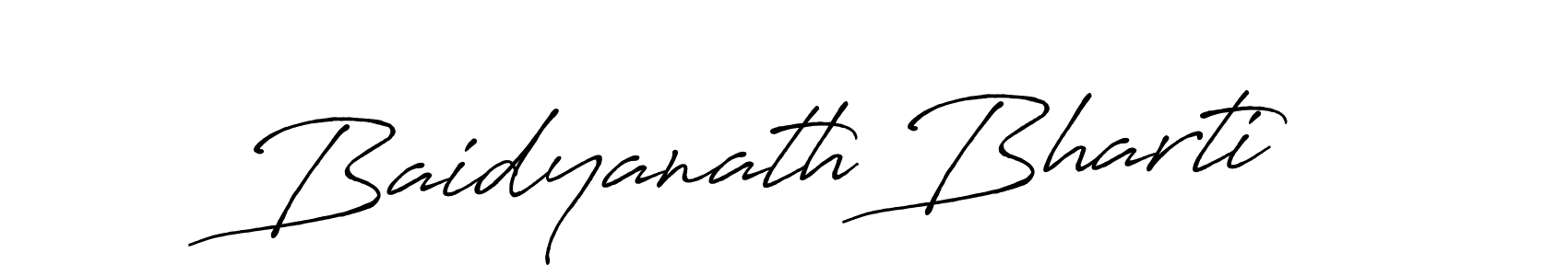 Design your own signature with our free online signature maker. With this signature software, you can create a handwritten (Antro_Vectra_Bolder) signature for name Baidyanath Bharti. Baidyanath Bharti signature style 7 images and pictures png