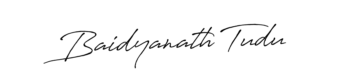 How to make Baidyanath Tudu name signature. Use Antro_Vectra_Bolder style for creating short signs online. This is the latest handwritten sign. Baidyanath Tudu signature style 7 images and pictures png