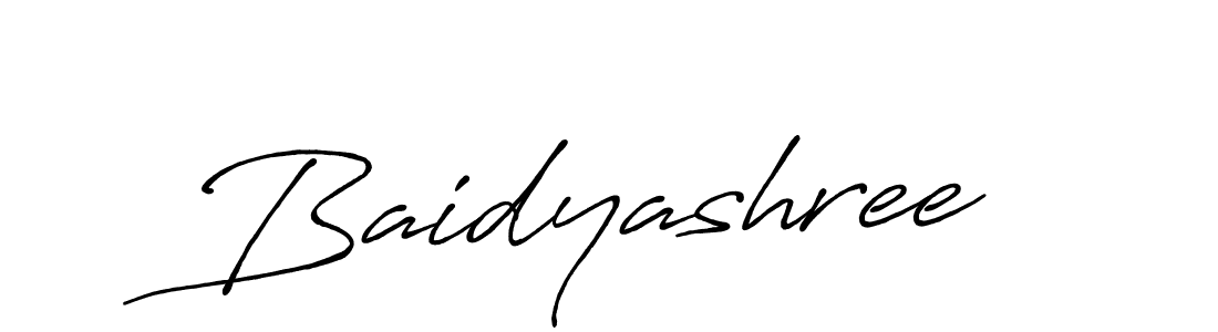 Create a beautiful signature design for name Baidyashree. With this signature (Antro_Vectra_Bolder) fonts, you can make a handwritten signature for free. Baidyashree signature style 7 images and pictures png