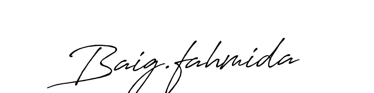 Make a beautiful signature design for name Baig.fahmida. Use this online signature maker to create a handwritten signature for free. Baig.fahmida signature style 7 images and pictures png