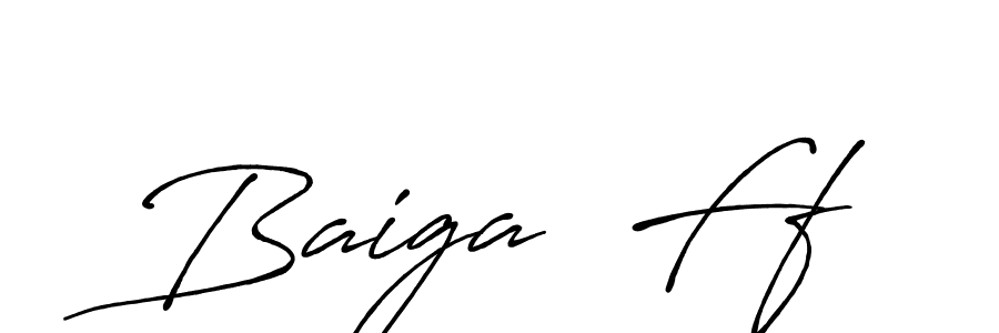 Create a beautiful signature design for name Baiga  Ff. With this signature (Antro_Vectra_Bolder) fonts, you can make a handwritten signature for free. Baiga  Ff signature style 7 images and pictures png