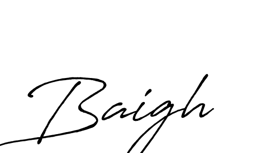 It looks lik you need a new signature style for name Baigh. Design unique handwritten (Antro_Vectra_Bolder) signature with our free signature maker in just a few clicks. Baigh signature style 7 images and pictures png