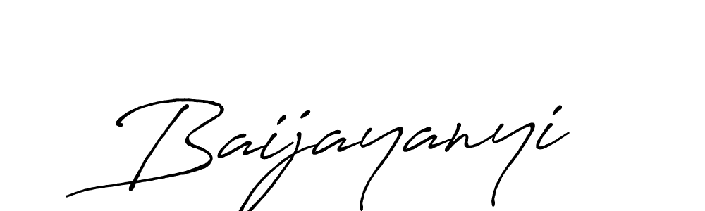 Design your own signature with our free online signature maker. With this signature software, you can create a handwritten (Antro_Vectra_Bolder) signature for name Baijayanyi. Baijayanyi signature style 7 images and pictures png