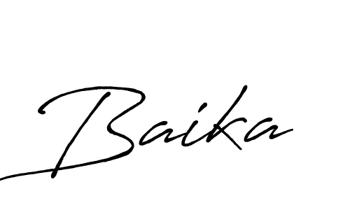 Antro_Vectra_Bolder is a professional signature style that is perfect for those who want to add a touch of class to their signature. It is also a great choice for those who want to make their signature more unique. Get Baika name to fancy signature for free. Baika signature style 7 images and pictures png