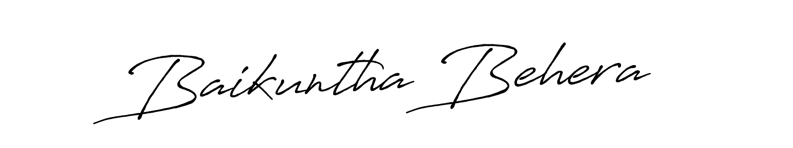 Baikuntha Behera stylish signature style. Best Handwritten Sign (Antro_Vectra_Bolder) for my name. Handwritten Signature Collection Ideas for my name Baikuntha Behera. Baikuntha Behera signature style 7 images and pictures png