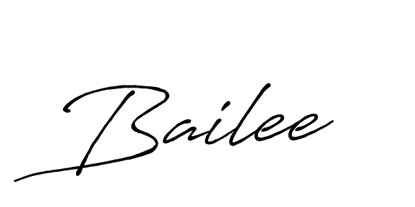 Make a beautiful signature design for name Bailee. With this signature (Antro_Vectra_Bolder) style, you can create a handwritten signature for free. Bailee signature style 7 images and pictures png