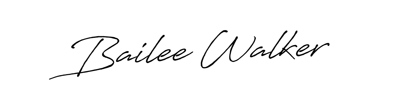 Design your own signature with our free online signature maker. With this signature software, you can create a handwritten (Antro_Vectra_Bolder) signature for name Bailee Walker. Bailee Walker signature style 7 images and pictures png