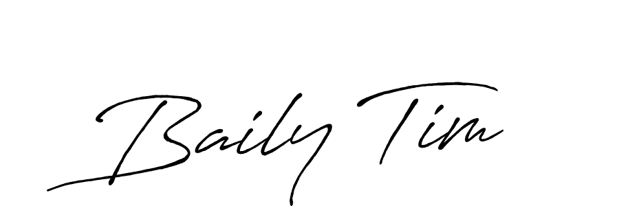 Design your own signature with our free online signature maker. With this signature software, you can create a handwritten (Antro_Vectra_Bolder) signature for name Baily Tim. Baily Tim signature style 7 images and pictures png