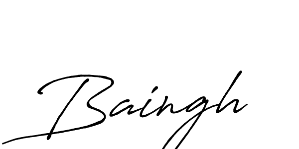 Baingh stylish signature style. Best Handwritten Sign (Antro_Vectra_Bolder) for my name. Handwritten Signature Collection Ideas for my name Baingh. Baingh signature style 7 images and pictures png