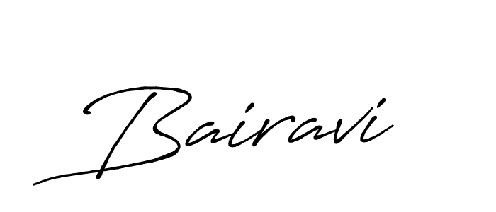 Make a beautiful signature design for name Bairavi. With this signature (Antro_Vectra_Bolder) style, you can create a handwritten signature for free. Bairavi signature style 7 images and pictures png