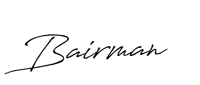 Bairman stylish signature style. Best Handwritten Sign (Antro_Vectra_Bolder) for my name. Handwritten Signature Collection Ideas for my name Bairman. Bairman signature style 7 images and pictures png