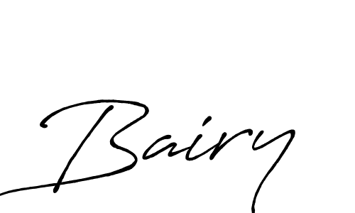 Use a signature maker to create a handwritten signature online. With this signature software, you can design (Antro_Vectra_Bolder) your own signature for name Bairy. Bairy signature style 7 images and pictures png