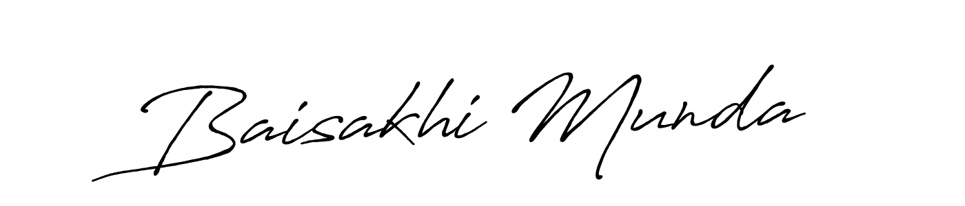 Design your own signature with our free online signature maker. With this signature software, you can create a handwritten (Antro_Vectra_Bolder) signature for name Baisakhi Munda. Baisakhi Munda signature style 7 images and pictures png