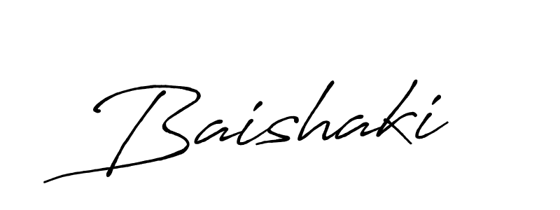 Design your own signature with our free online signature maker. With this signature software, you can create a handwritten (Antro_Vectra_Bolder) signature for name Baishaki. Baishaki signature style 7 images and pictures png