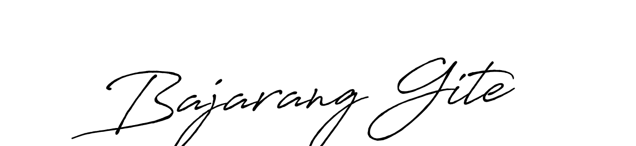 Create a beautiful signature design for name Bajarang Gite. With this signature (Antro_Vectra_Bolder) fonts, you can make a handwritten signature for free. Bajarang Gite signature style 7 images and pictures png