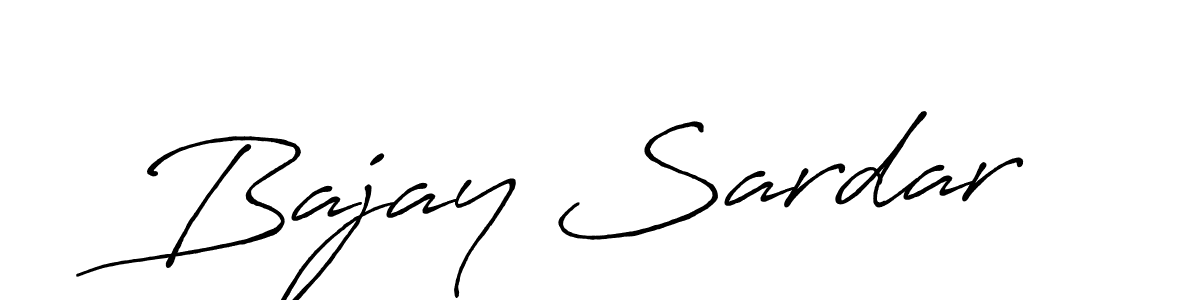 How to make Bajay Sardar name signature. Use Antro_Vectra_Bolder style for creating short signs online. This is the latest handwritten sign. Bajay Sardar signature style 7 images and pictures png