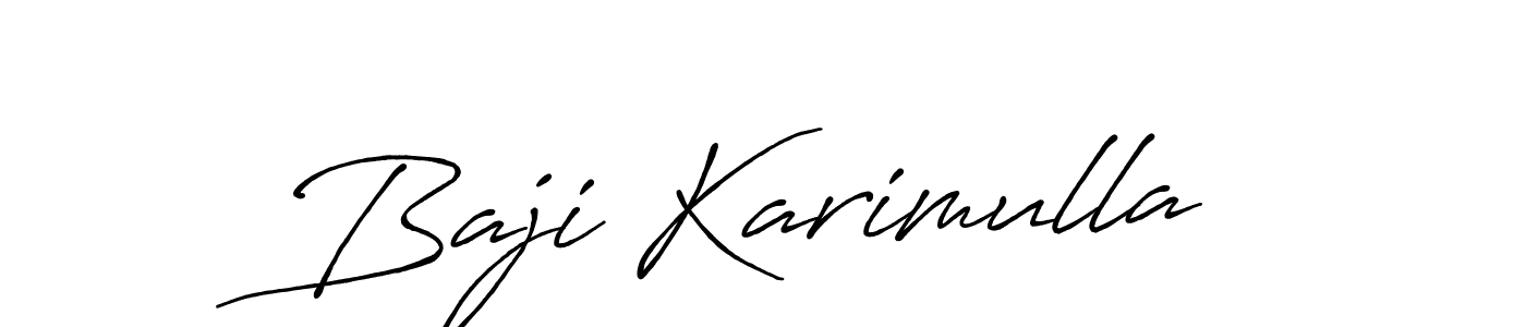 Create a beautiful signature design for name Baji Karimulla. With this signature (Antro_Vectra_Bolder) fonts, you can make a handwritten signature for free. Baji Karimulla signature style 7 images and pictures png
